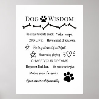 Poster Sagesse du chien