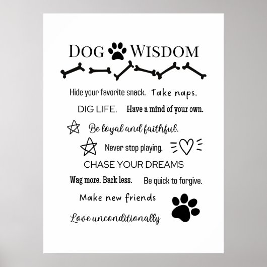 Poster Sagesse du chien (Devant)