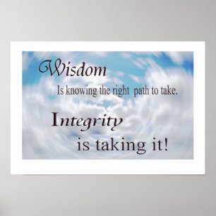 Poster Sagesse et intégrité