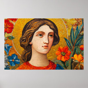 Poster Sagesse rayonnante de Sainte Catherine d'Alexandri