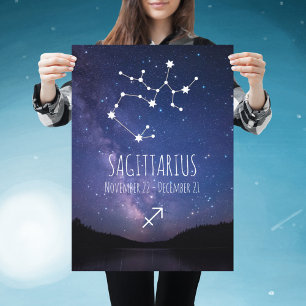 Poster Saggitarius Constellation Zodiaque personnalisée
