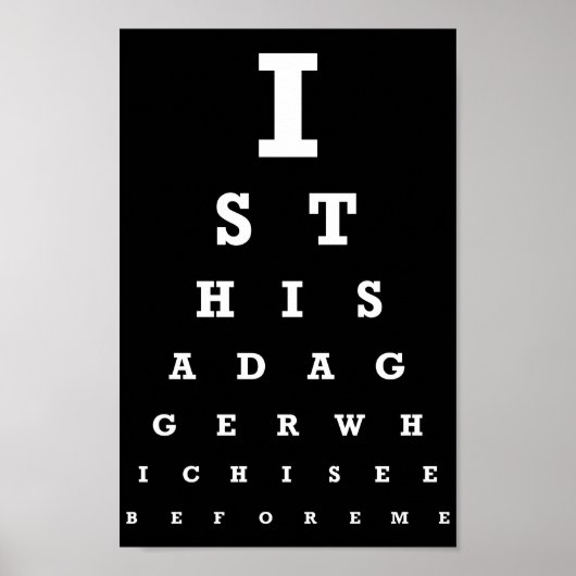 Poster S'agit-il d'un test oeil Dagger (Devant)
