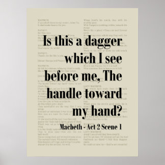 Poster S'agit-il d'une citation de Macbeth Shakespeare Da