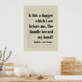 Poster S'agit-il d'une citation de Macbeth Shakespeare Da (Cuisine)