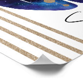 Poster Sagittaire Blue Feminine Zodiac Design (Coin)