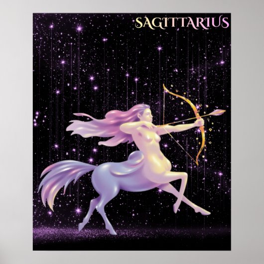 Poster Sagittaire céleste - Art astrologique (Devant)