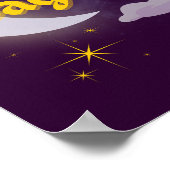 Poster Sagittaire Céleste Lune Cloud Étoiles Astrologie (Coin)