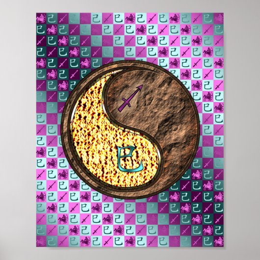 Poster Sagittaire et Serpent de Terre (Devant)