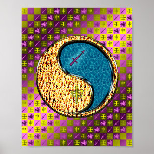 Poster Sagittaire et singe de l'eau