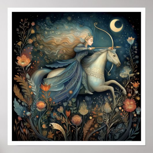 Poster Sagittaire Signe du zodiaque Astrologie Céleste (Devant)