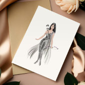 Poster Sagittaire, zodiaque, croquis de mode,