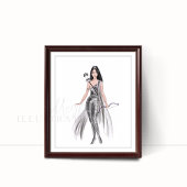 Poster Sagittaire, zodiaque, croquis de mode,