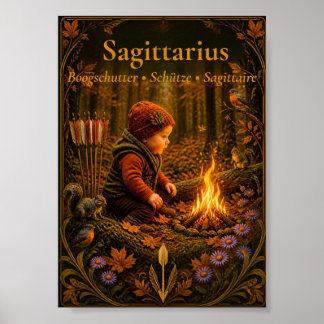 Poster Sagittaire Zodiaque Petite Art | Astrologie de rêv
