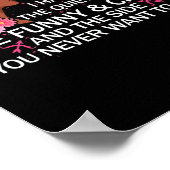 Poster Sagittarius Black Queen J'ai 3 Sides April Girl (Coin)