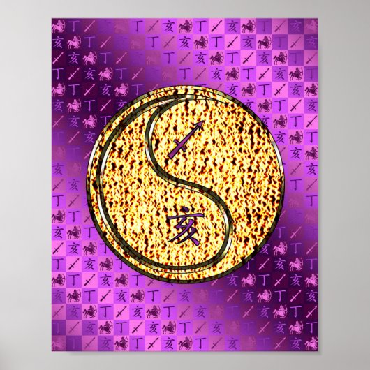 Poster Sagittarius & Fire Boar (Devant)