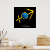 POSTER SAGITTARIUS / GOLD ZODIAC SIGNE D'ANNIVERSAIRE EN  (Cuisine)