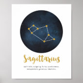 Poster Sagittarius signe étoile imprimer (Devant)