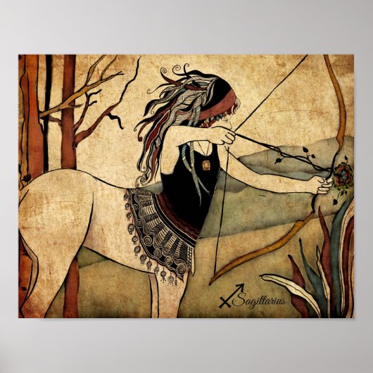 Poster Sagittarius Zodiac (Devant)