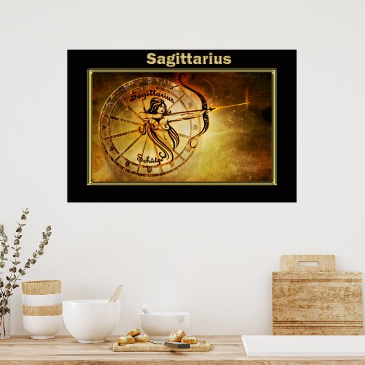 Poster Sagittarius Zodiac Astrologie (Cuisine)
