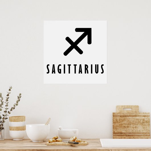 Poster Sagittarius zodiaque (Cuisine)