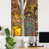 Poster Sagrada Familia. Intérieur. Vue 11. (Bureau à domicile)