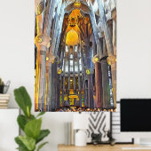 Poster Sagrada Familia. Intérieur. Vue 15. (Bureau à domicile)