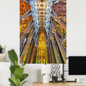 Poster Sagrada Familia. Intérieur. Vue 21. (Bureau à domicile)
