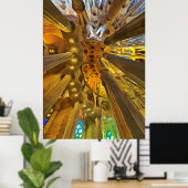 Poster Sagrada Familia. Intérieur. Vue 26. (Bureau à domicile)