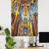 Poster Sagrada Familia. Intérieur. Vue 29. (Bureau à domicile)