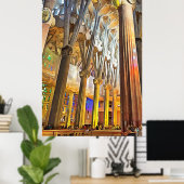Poster Sagrada Familia. Intérieur. Vue 9. (Bureau à domicile)