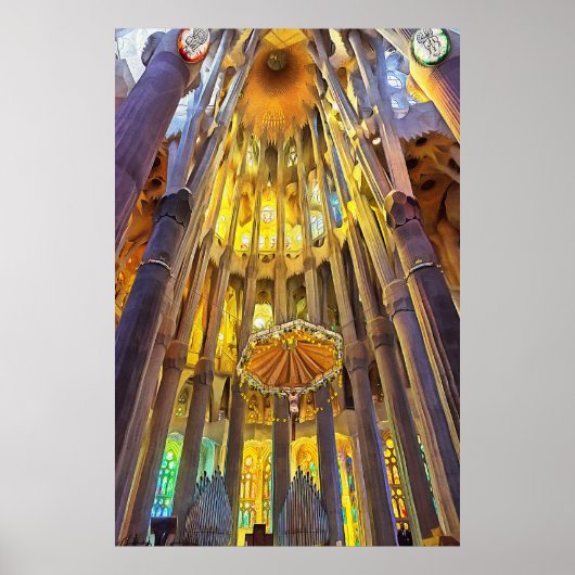Poster Sagrada Familia. Interior. View 22. (Devant)