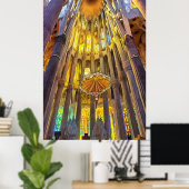 Poster Sagrada Familia. Interior. View 22. (Bureau à domicile)