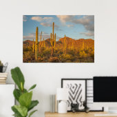 Poster Saguaro cactus at sunset (Bureau à domicile)