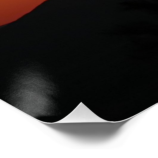 Poster Saguaro Cactus, coucher du soleil (Coin)