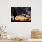 Poster Saguaro Sunset III Arizona Desert Landscape (Cuisine)