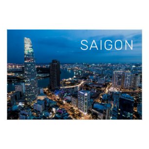 Poster Saigon (Ho Chi Minh Ville) HCMC Vietnam Holiday
