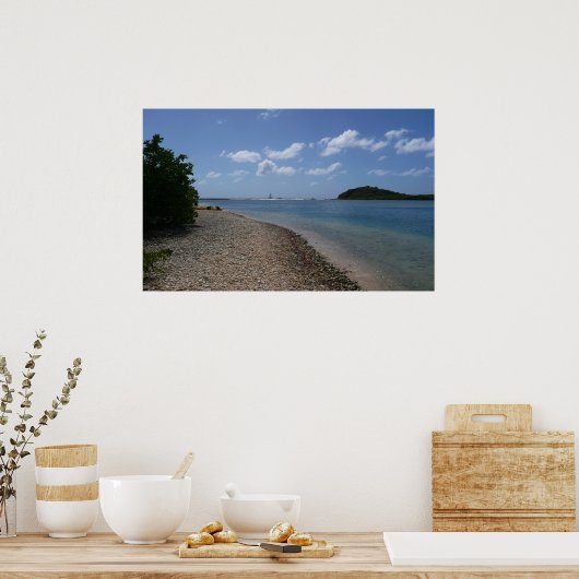 Poster Sailboat à la distance de St Thomas (Cuisine)