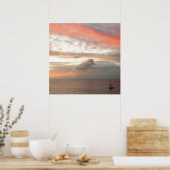 Poster Sailboat de Sunset Beautiful (Cuisine)