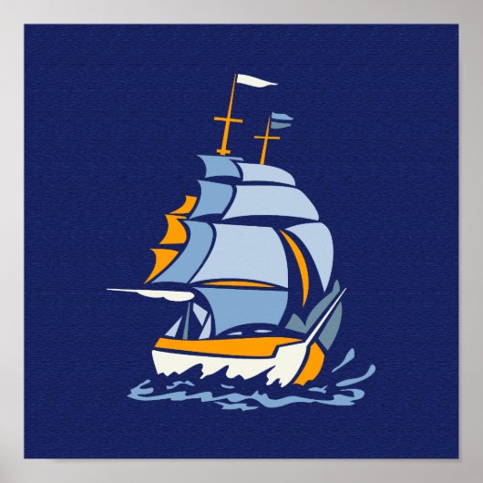Poster Sailboat poster, customizable (Devant)
