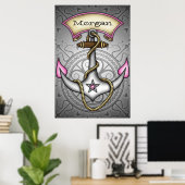 Poster Sailor Jerry Tattoo Ancre chic Grunge (Bureau à domicile)