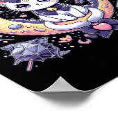 Poster Sailor Meow mignonne Lune Chat Espace Magique Goth (Coin)