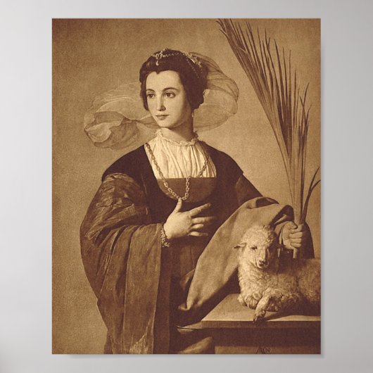 Poster Saint Agnes par Alonso Cano (Devant)