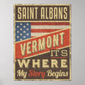 Poster Saint Albans Vermont (Devant)