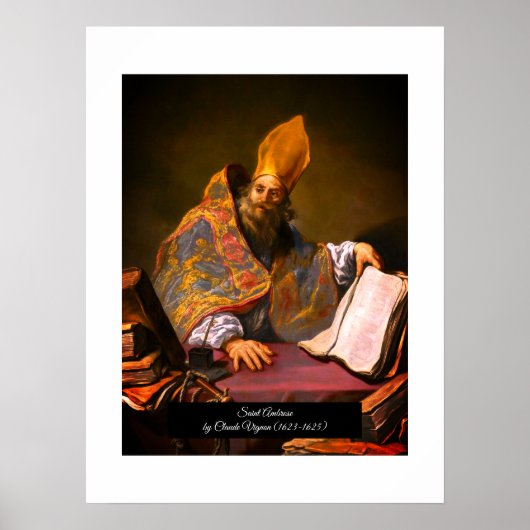 Poster Saint Ambrose de Milan (Devant)