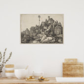 Poster Saint Anthony Engraving par Albrecht Durer (Cuisine)