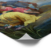 Poster Saint Antoine de Padoue Prêcher aux poissons (Coin)