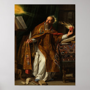 Poster Saint Augustine, 1645 par Philippe de Champaigne