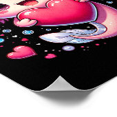 Poster Saint Axolotl Coeur Valentines Journée pour les fi (Coin)