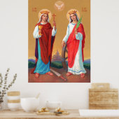 Poster Saint Barbara Et Sainte Catherine (Cuisine)