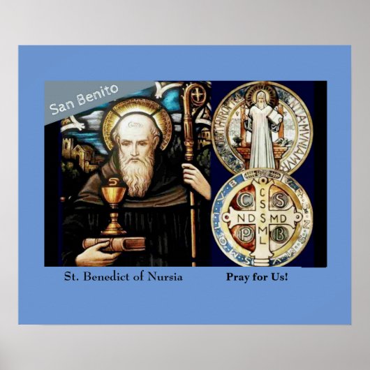 Poster Saint Benoît de Nursia (Devant)
